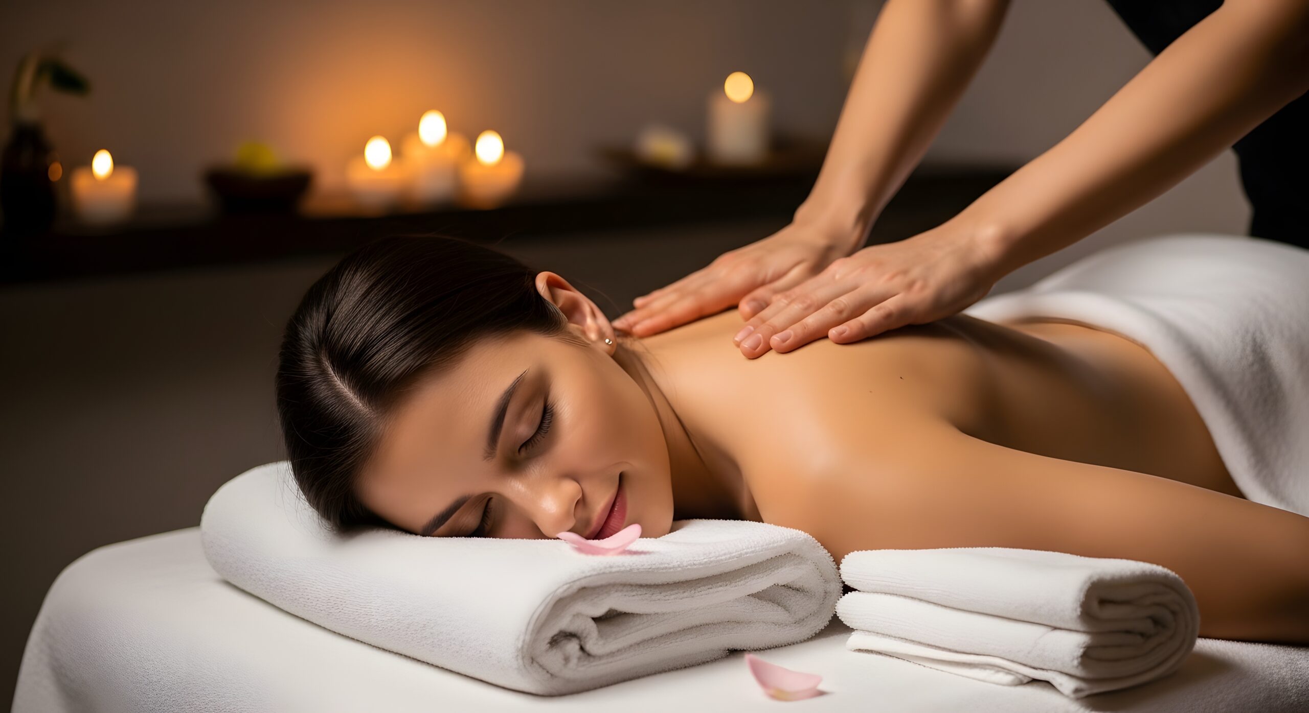 Home vecteezy woman relaxing while receiving a back massage 71886086